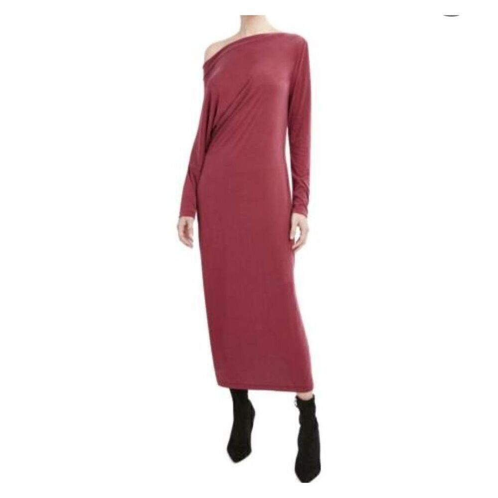 BCBGMAXAZRIA Off Shoulder Maxi Dress XXS Long Sleeve